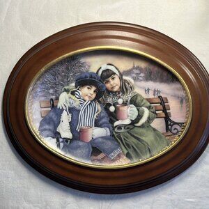 Bradley Collection Framed Oval Art Plate